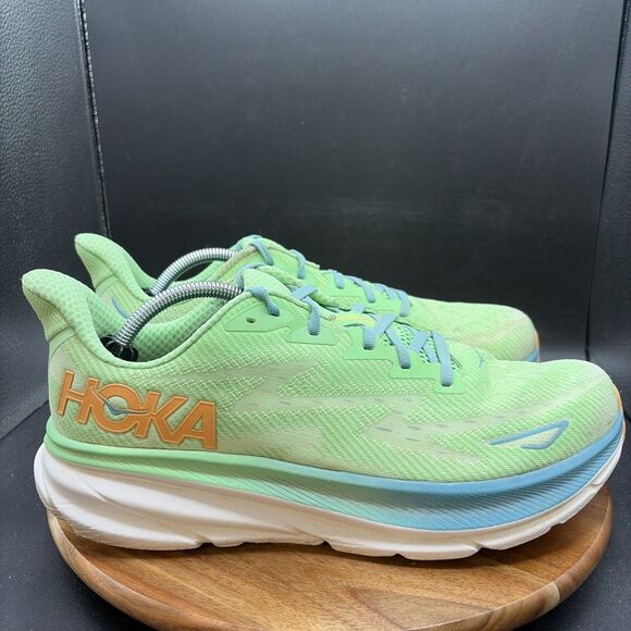 Hoka One One Clifton 9 Mens Size 12 D Running Shoes Zest Lime Green 1127895 ZLGL main image 5